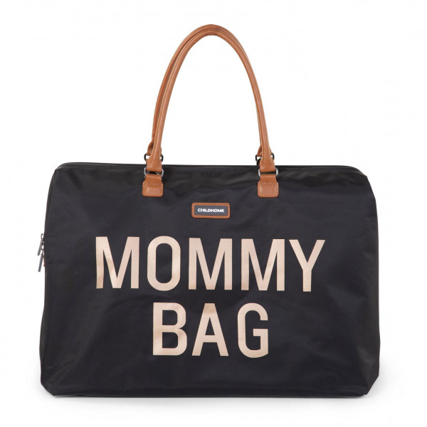 Child home Mommy Bag Big, Ručna torba crno zlatna