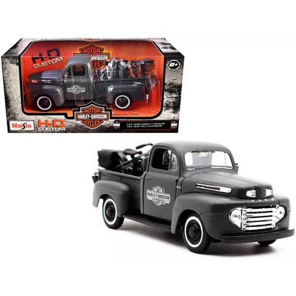 Maisto 1:24 Ford f-1 Pickup 1942 WLA Flathead