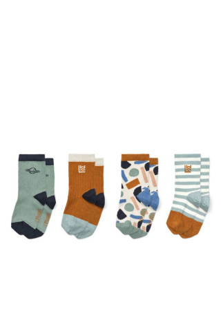 Liewood sokne 4 pcs Silas, Planet multi mix