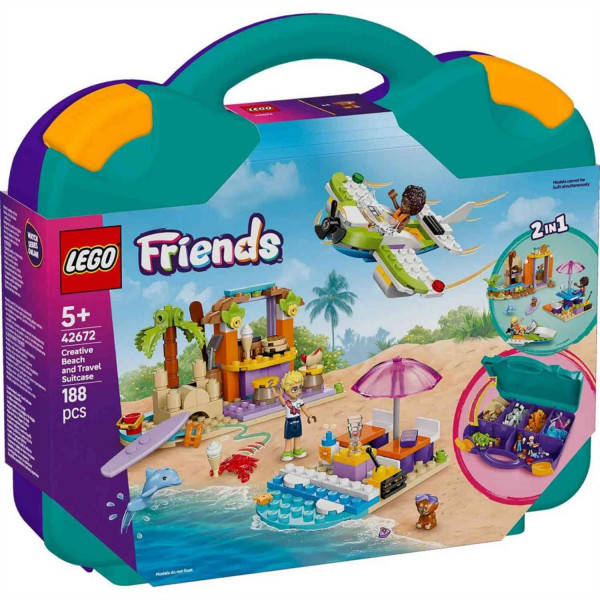 Lego friends creative beach and travel suitcase