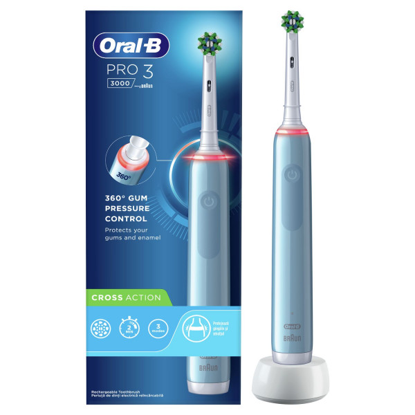 Oral B Elektricna cetkica za zube Pro 3 Blue