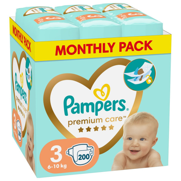 Pampers Premium Care pelene MSB S3 6-10kg 200kom