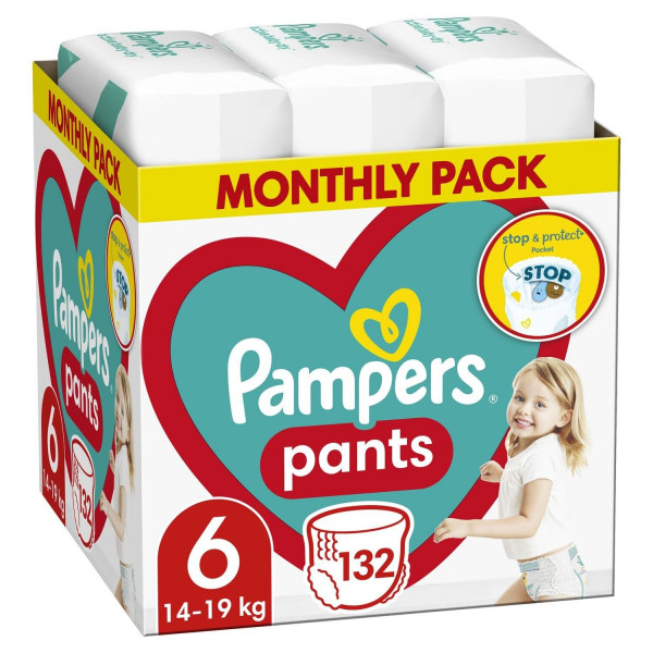 Pampers pants pelene monthly S6 15+kg 132 kom