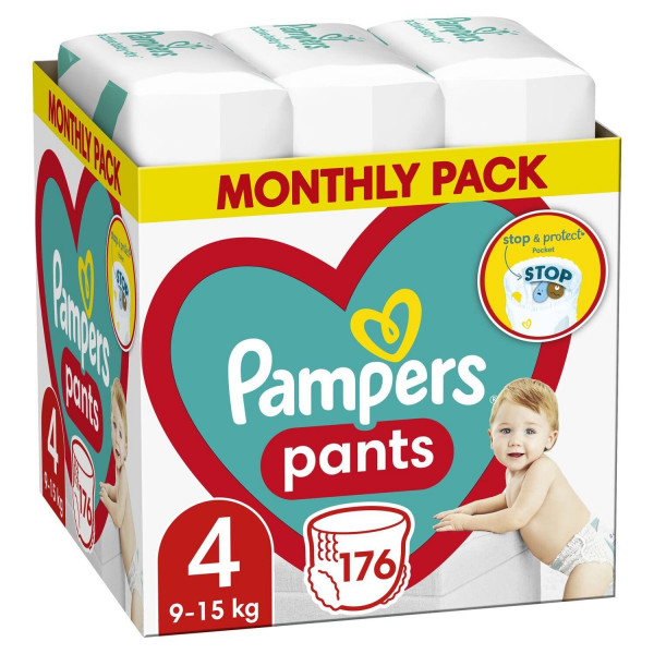 Pampers pants pelene monthly S4, 9-15kg 176 kom