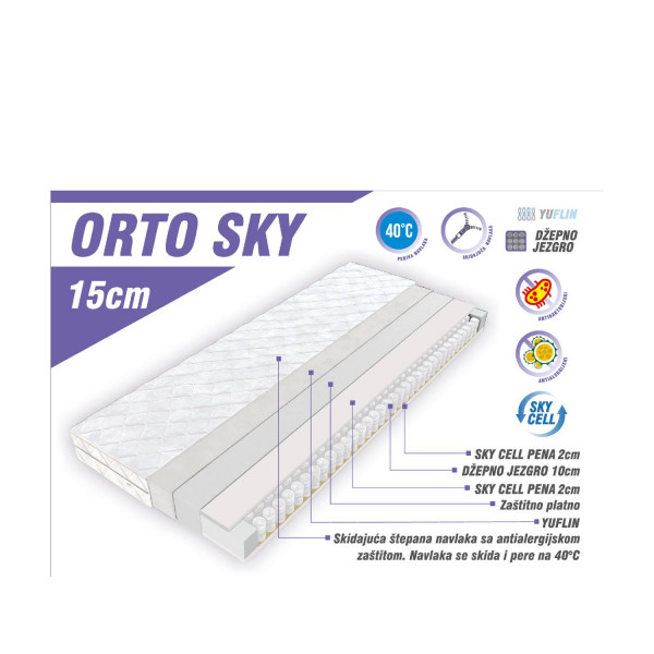 Luka dušek Orto Sky 120*60*15