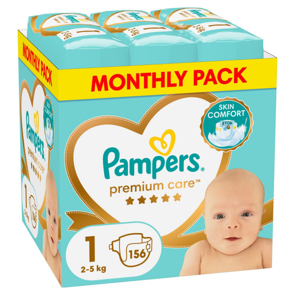 Pampers pelene premium monthly 1  2-5kg 156kom