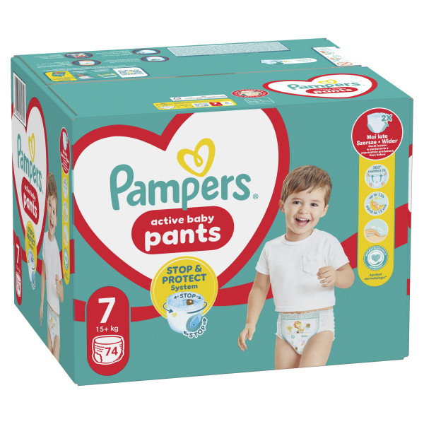 Pampers pants pelene MB 7 extra large 17kg+ 74kom