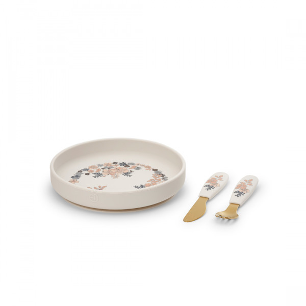 Elodie silikonski set za jelo Blue garden