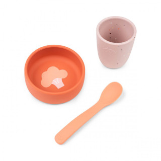 Done By Deer silikonski set  za jelo First Meal, Papaya