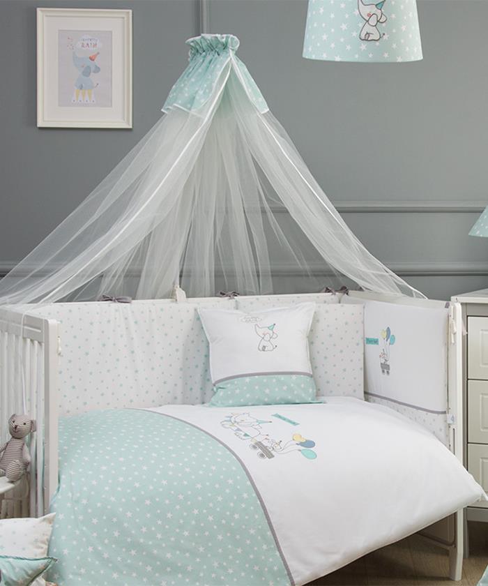 FunnaBaby komplet posteljine za bebe Party Green 120x60 cm