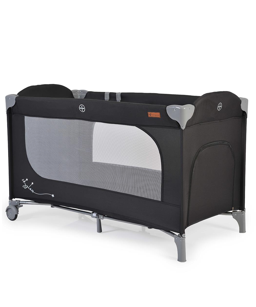 Cangaroo Skyglow prenosivi krevetac za bebe 1 nivo - Black