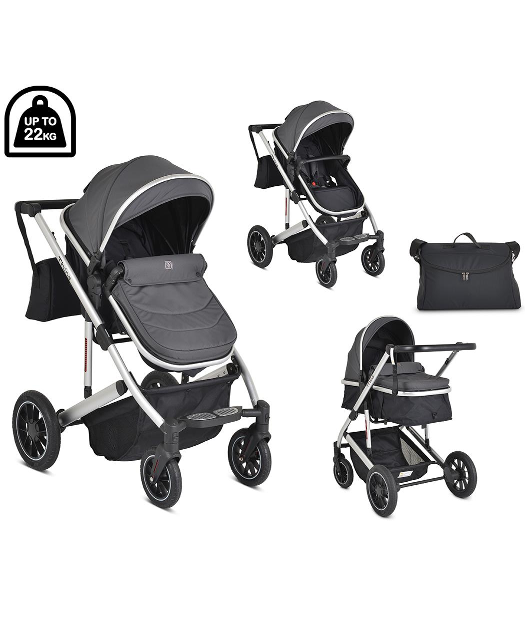 Moni Thira Kolica za bebe do 22 kg Grey