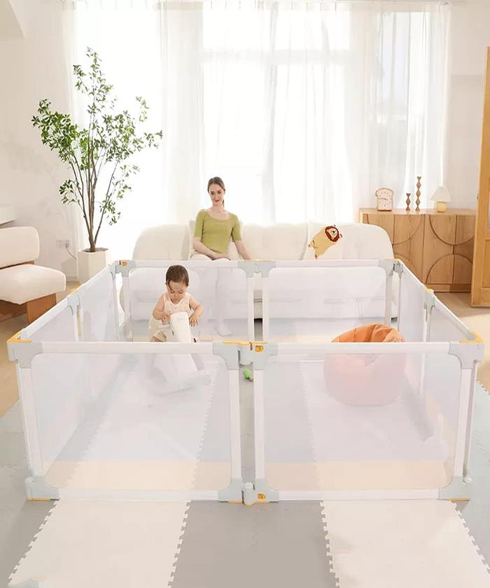 BBO Fun 2 Play mutlifunkcionalna ogradica za bebe 8 u 1 Grey - 200x200 cm
