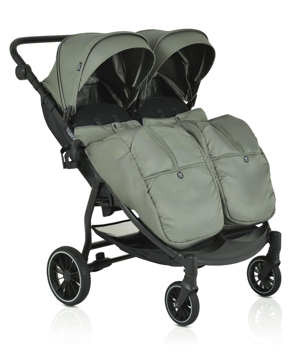 Moni kolica za blizance TwinGo Mineral Green