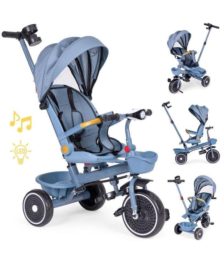 ECOTOYS 2u1 tricikl sa rotirajućim sedištem WQL-066-18 Blue