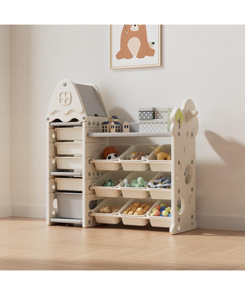 Feelkids sistem za odlaganje igračaka Kućica i drvce Bela