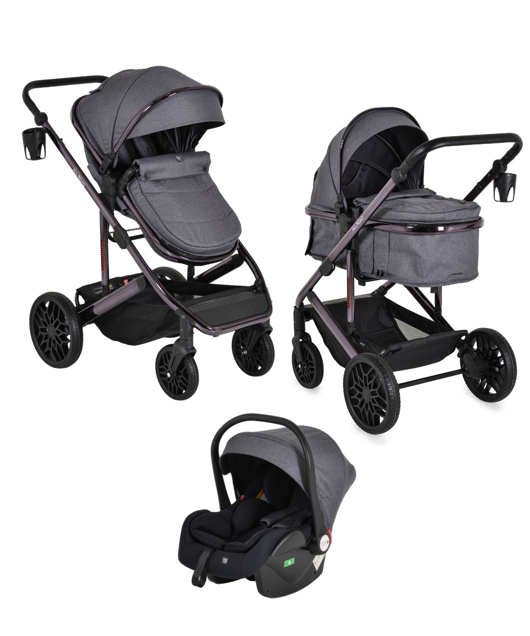 Moni All Road kolica za bebe 3 u 1 – Grey