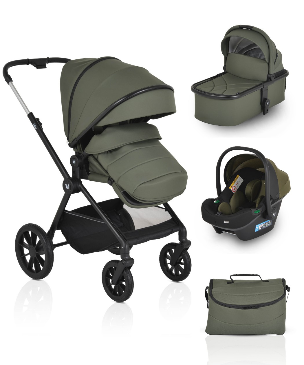 Moni Joker kolica za bebe 3 u 1 – Olive Green