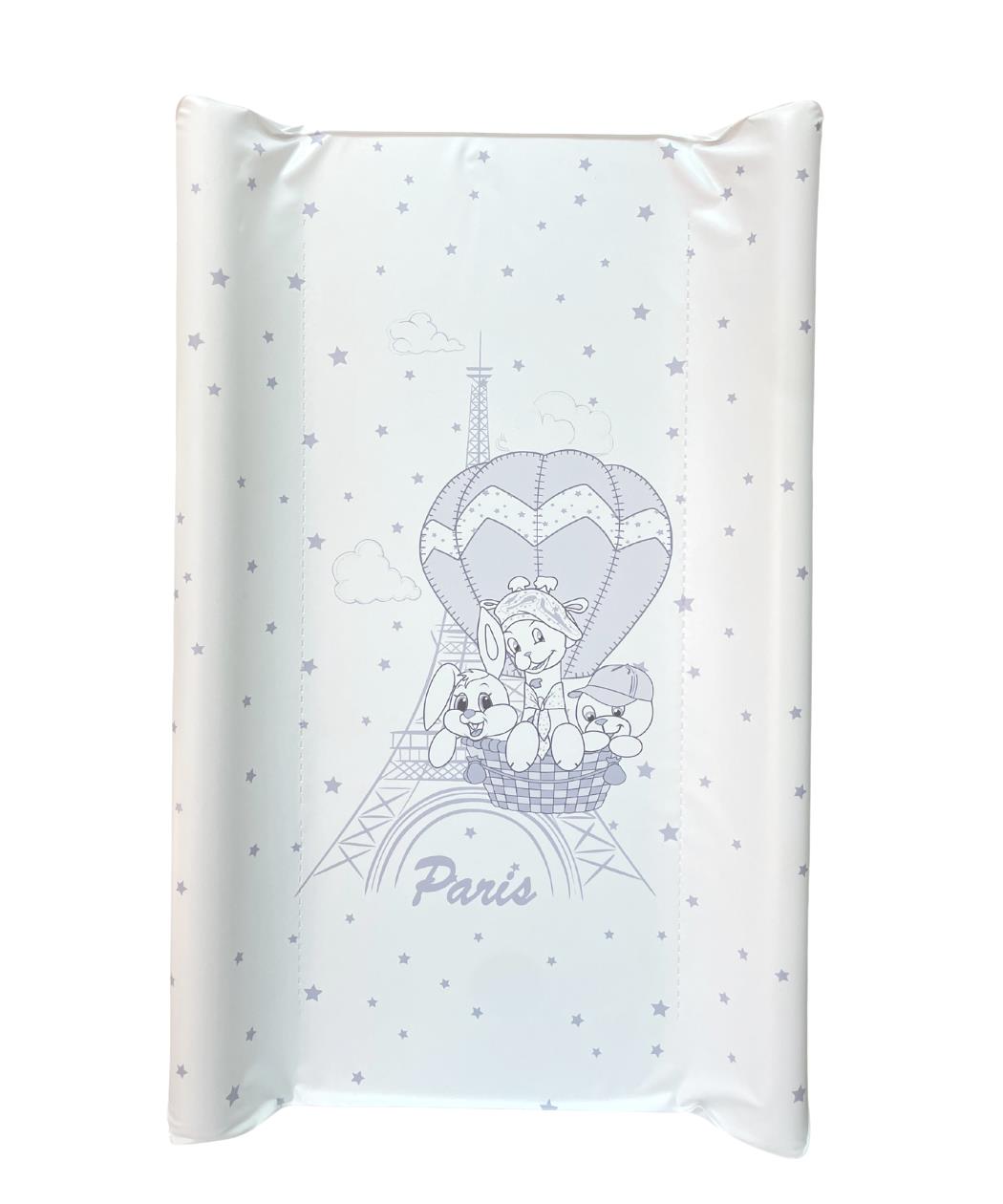 Tri drugara u Parizu tvrda podloga za presvlačenje bebe 78x50 cm -  Siva