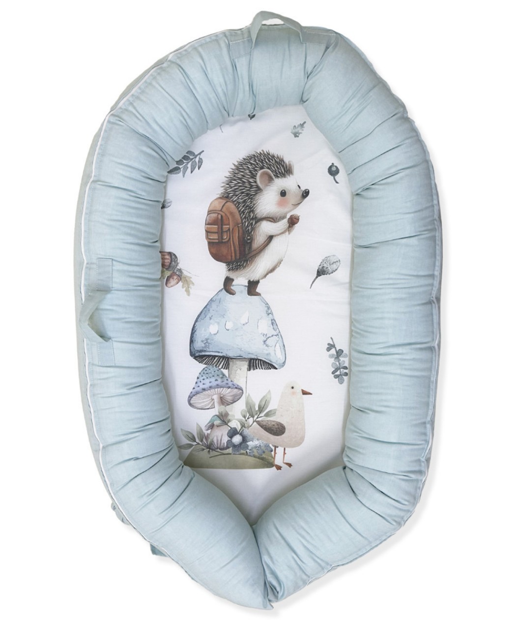 Textil multifunkcionalno gnezdo za bebe Jež Plava