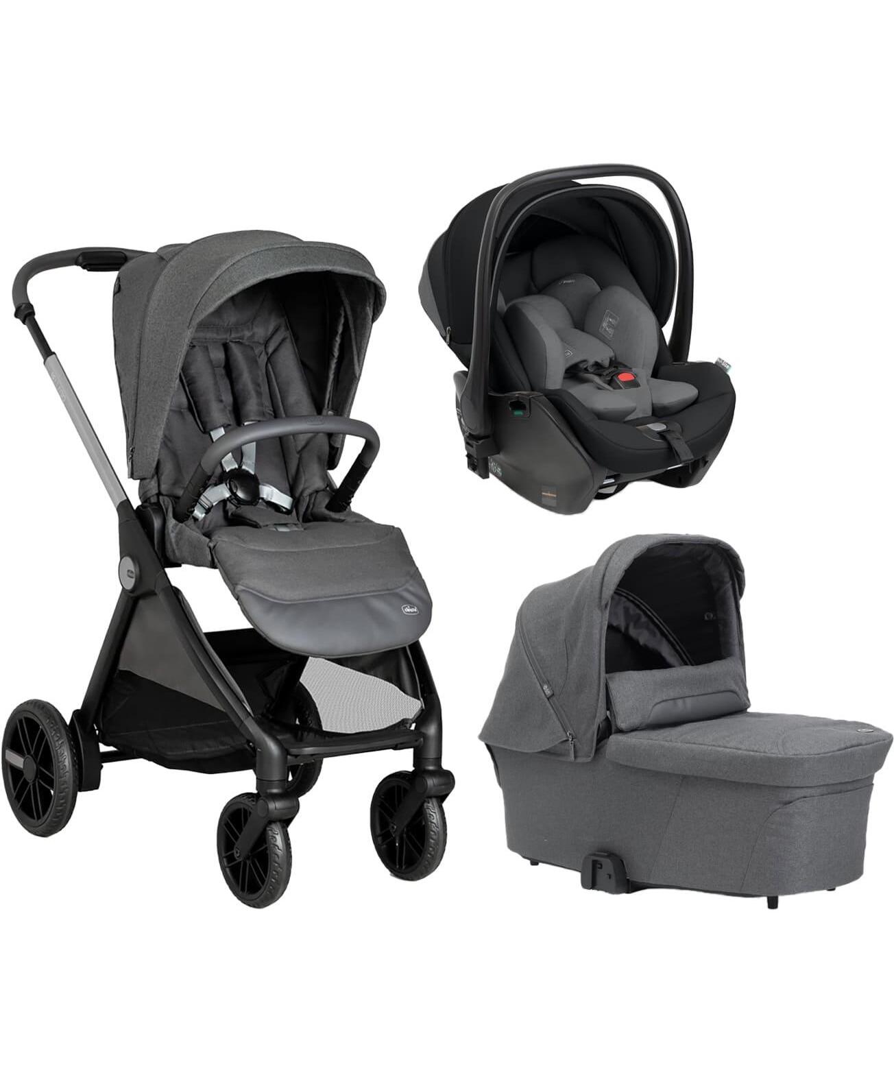 Chicco Bellagio kolica za bebe 3 u 1 Black Satin