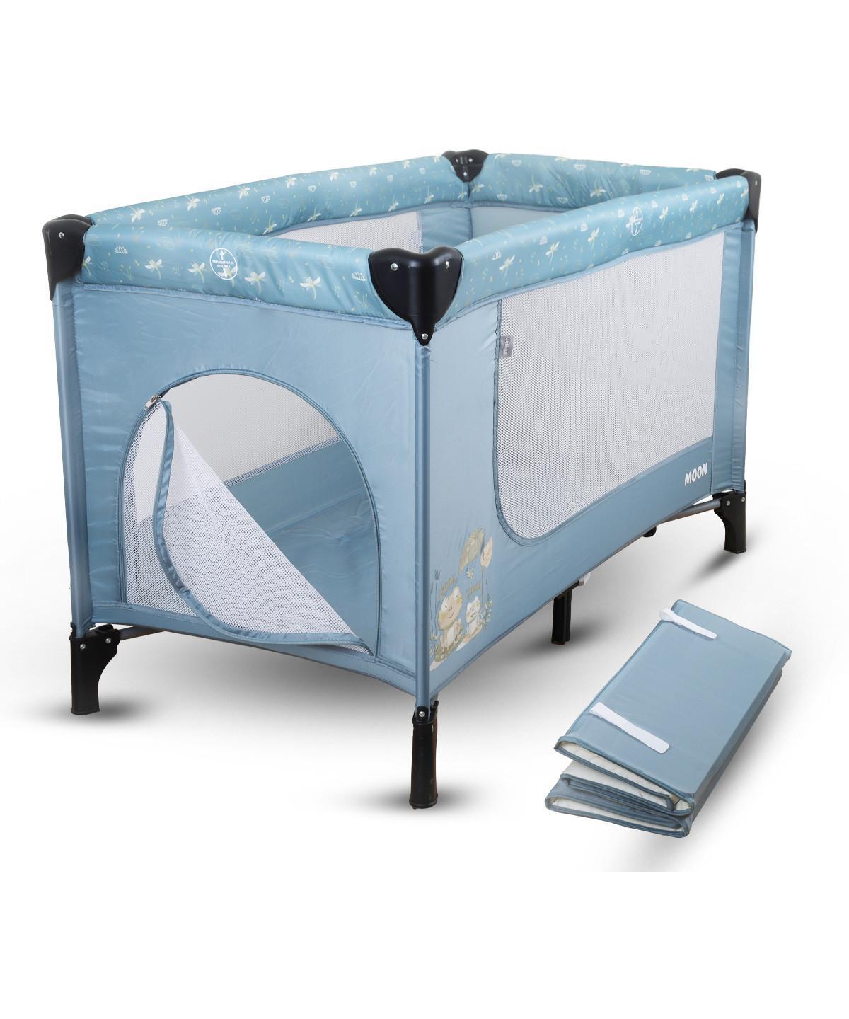 Jungle Moon prenosivi krevetac za bebe 1 nivo Blue