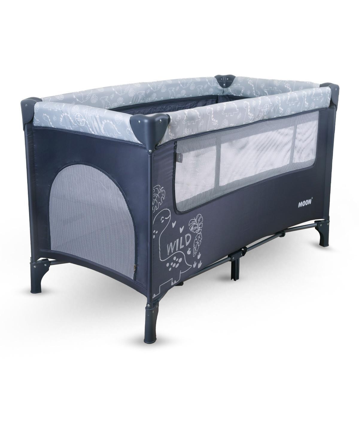 Jungle Moon prenosivi krevetac za bebe 2 nivoa Grey