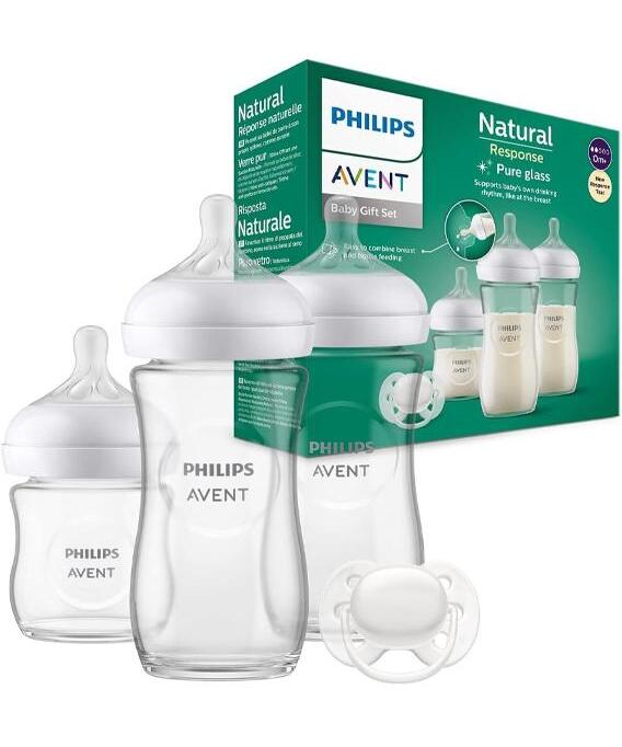 Avent set natural response staklene flasice sa varalicom SCD878/11