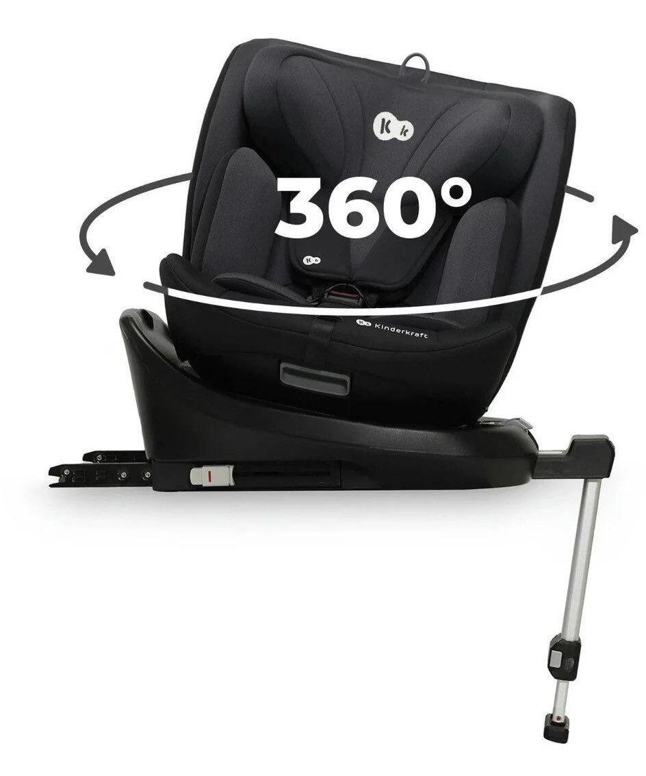 Kinderkraft i-360 i-Size Isofix auto sediste za bebe 40-150cm Black