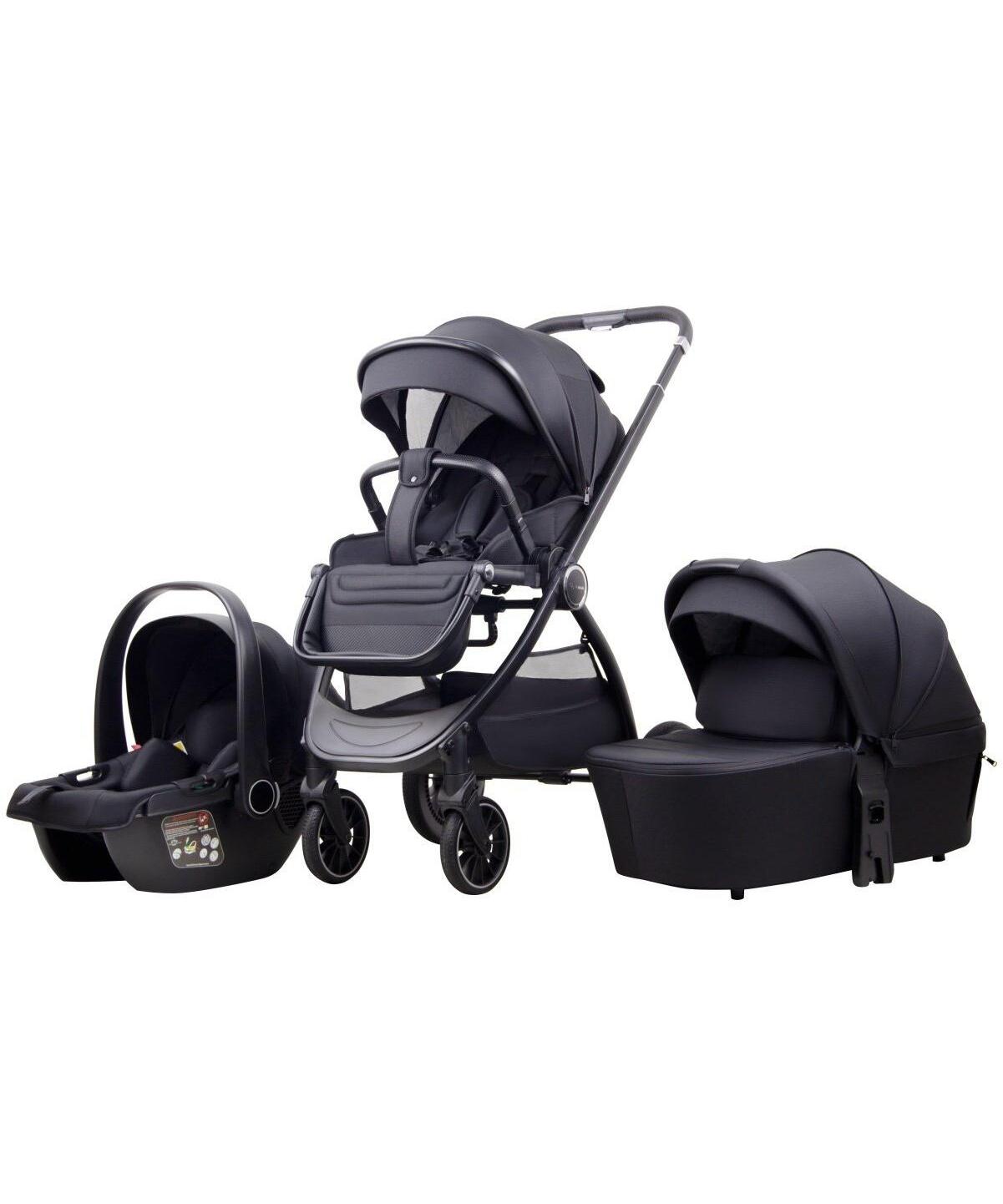 LA MAMA Trio kolica za bebe 3u1 Black