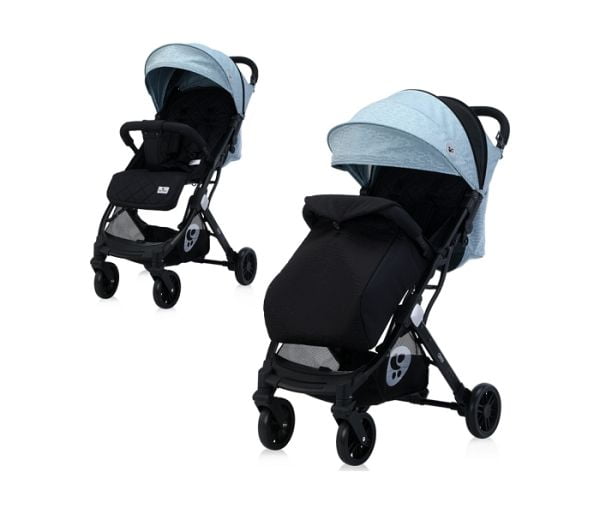 LORELLI KOLICA FIORANO BLACK&amp;amp;SILVER BLUE + Zimska Navlaka