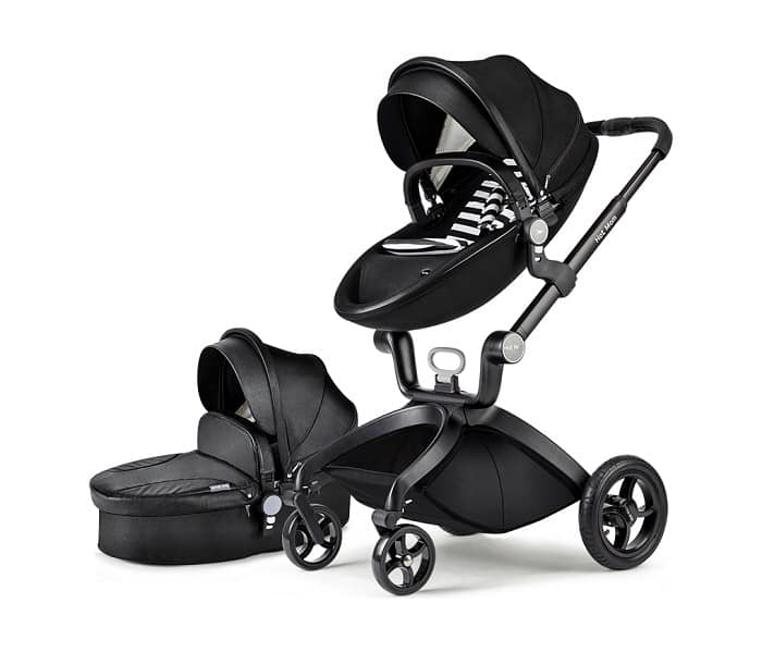 Kolica Hot Mom Black 2u1 (sportsko sediste+korpa)